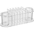 Hjxwb Eight Slot Acrylic Palette Organizer with Two Removable Cups Clear - Product view